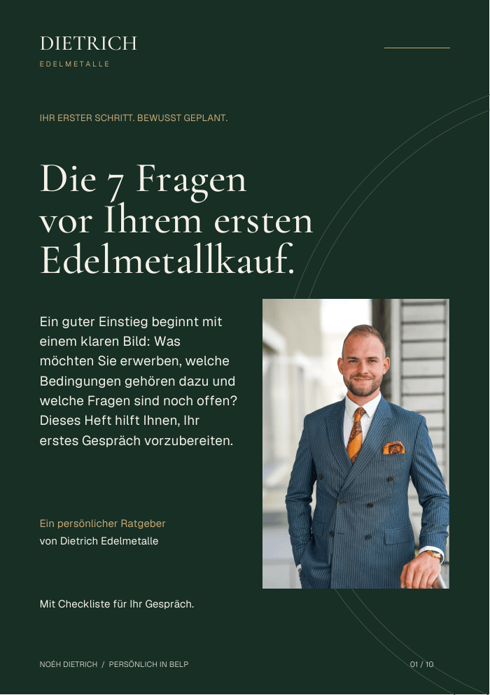 Die 7 Fragen vor Ihrem ersten Edelmetallkauf – Ratgeber mit Noéh Dietrich